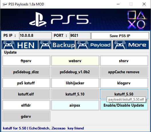 PS5 Payloads 1.8a MOD